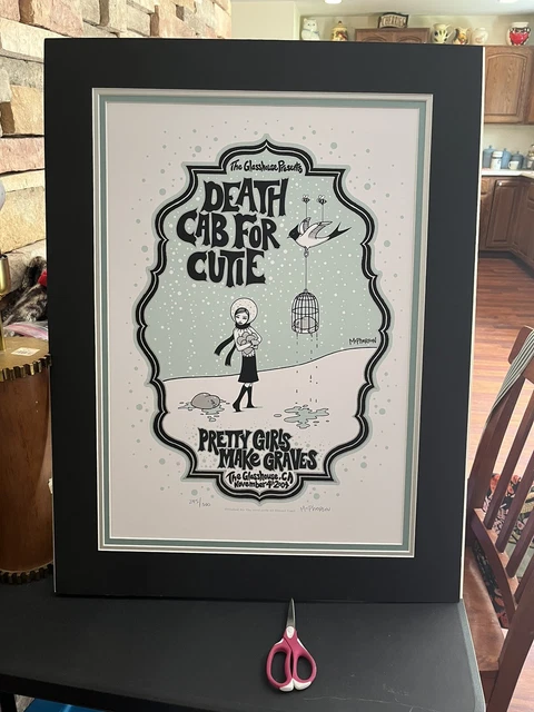 Death Cab For Cutie POSTER Pretty Girls Make Graves Tara Mcpherson Signed #rd
