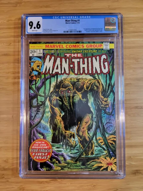 Man-Thing #1 CGC 9.6 White Pages 2nd Howard the Duck jBronze Age Key!