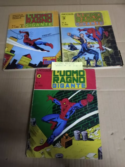 Raccolta fumetti L'uomo ragno gigante edizione corso anni 70/80 (G061)