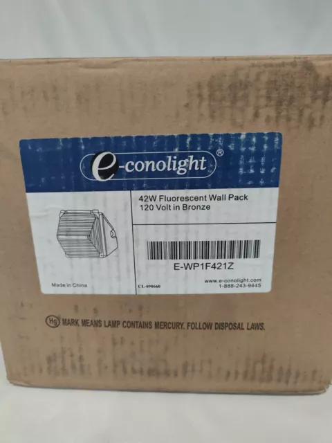 E-conolight 42W 120V Fluorescent Wall Pack Bronze E-WP1F421Z
