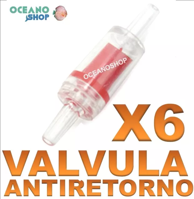 6 UDS VALVULA ANTIRETORNO agua ACUARIO Tubo Aire CO2 Oxigenador bomba compresor