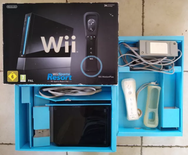 Console Nintendo Wii Noire en Boîte Pack Wii Sports Resort