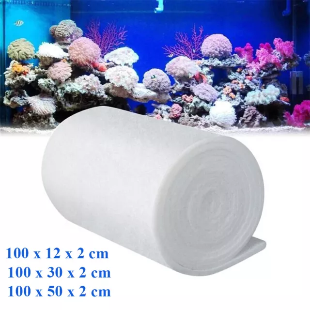 100cm FILTER FLOSS WOOL MEDIA ROLL AQUARIUM POND FISH EXTERNAL TANK MARINE 2022