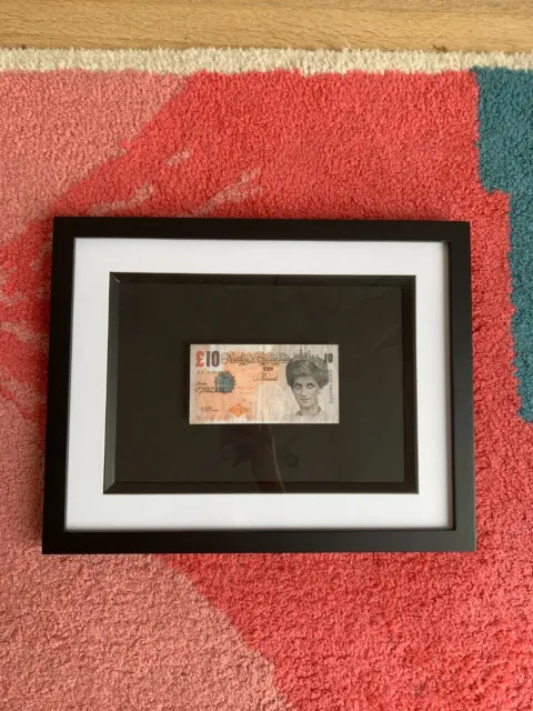 Banksy Di-Faced Tenner, Authenticated with COA, High quality float-mounted
