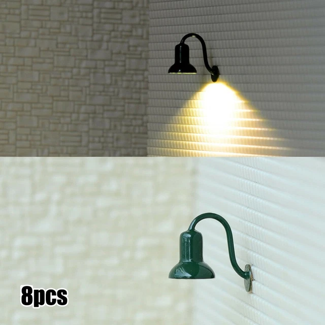 5 Lampioni A LED Scala N (1:160) Per Modellismo Ferroviario, 65 Mm, Con Resistenze, Illuminazione Per Diorami E Case Di Bambole