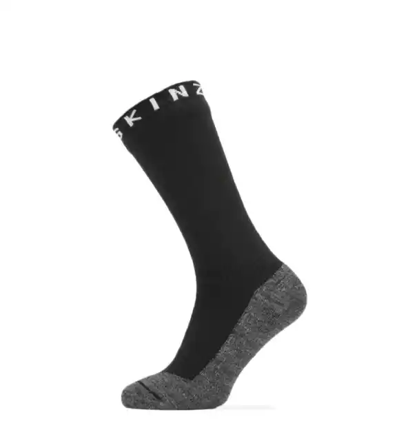 SealSkinz Waterproof Warm Weather Soft Touch Mid Length Socks - Black / Grey