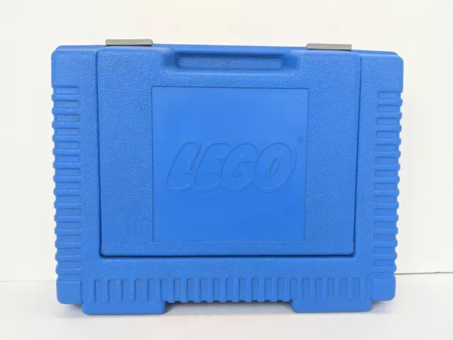 1984 Vintage Blue Lego Carrying Case Storage Box Bin Hard Plastic Made in USA