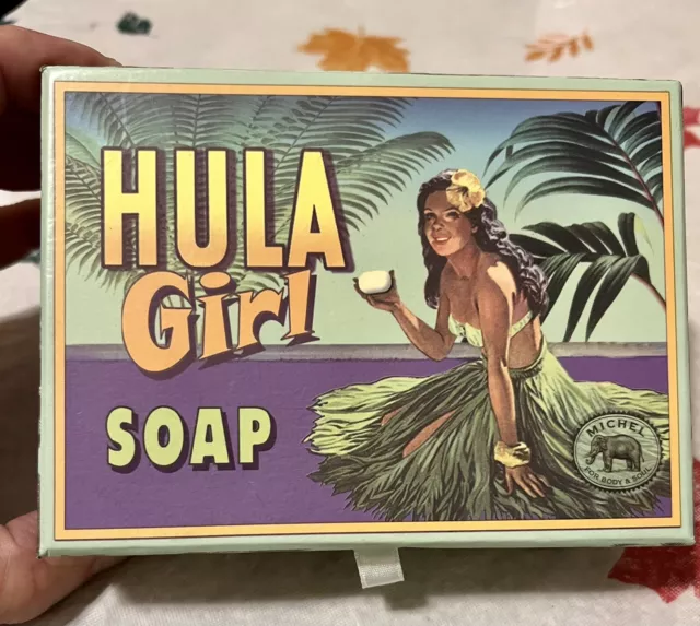 Hula Girl Michel Design Works Triple Milled 2 Pack Bar Soap In Box
