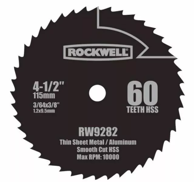 Rockwell RW9282 High Speed Steel Saw Blade, 4-1/2"