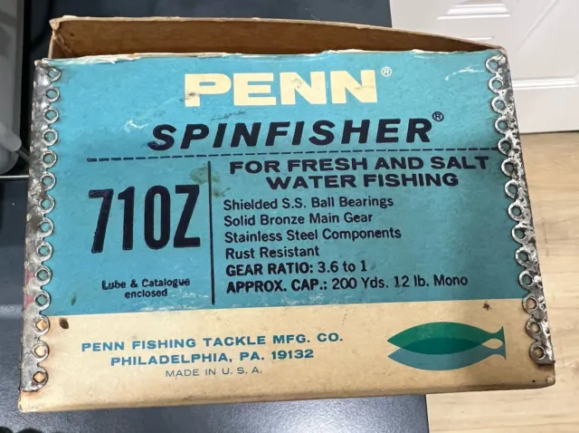 VINTAGE PENN 710Z fishing spinning reel VERY GOOD CONDITION $50.00 -  PicClick