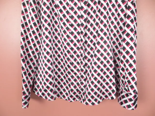 TB14714- LIZ CLAIBORNE Women Slippery Polyester Blouse Pleat Front Multicolor L 3