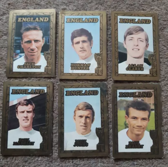 A&BC Gum World Cup Footballers x 6 Leeds United