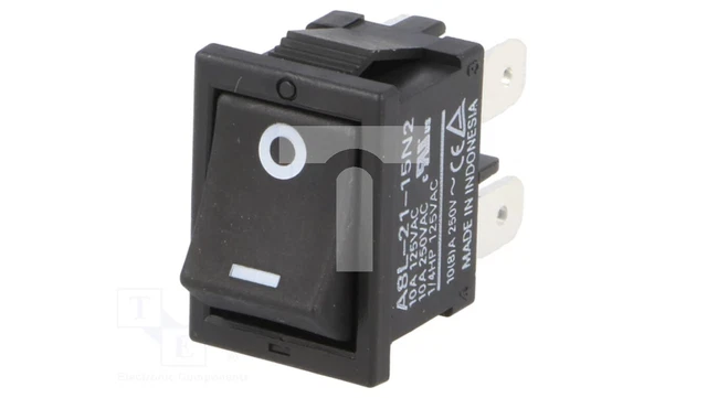 ROCKER DPST Pos 2 OFF-ON 10A/250VAC black none -25÷55C A8L-21-15N2 /T2UK