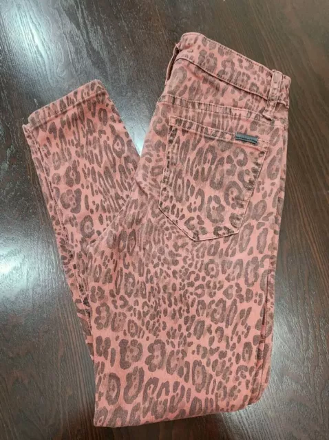 Joes Size 27 The Charlie High Rise Skinny Ankle Leopard Print Jeans