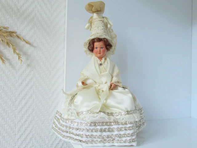 PETITCOLLIN CELLULOID COUPLE marié ancienne poupée miniature mariage EUR 50,00 - FR
