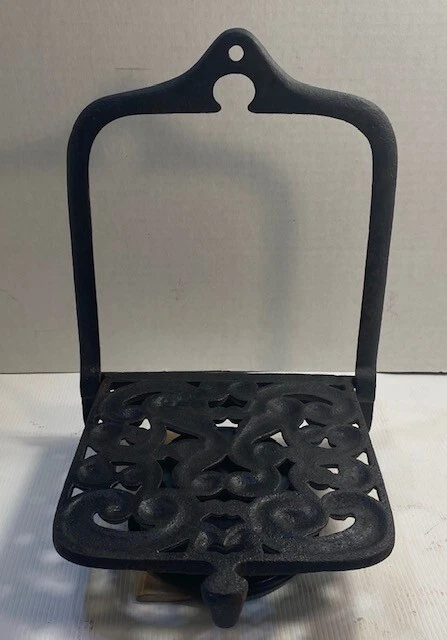 Old CAST IRON Folding STOVE WARMING SHELF use for Aladdin Lamp or Plant (1 of 2)