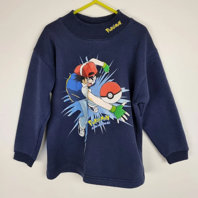 Vintage Pokemon Nintendo Sweatshirt Jumper Kids Size 6 Years