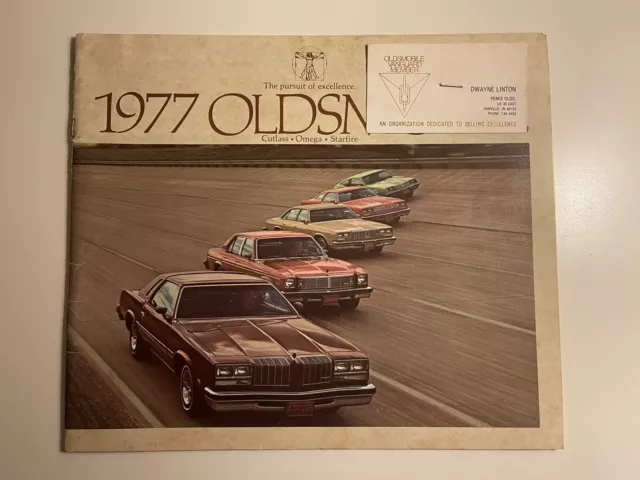 1977 Oldsmobile Dealer Sales Brochure 77 Old Omega Cutlass S 442 Starfire GT