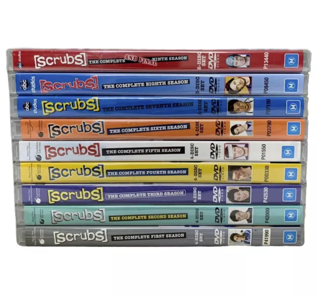 SCRUBS THE COMPLETE Series Season 1-9 DVD Set 1 2 3 4 5 6 7 8 9 Region ...