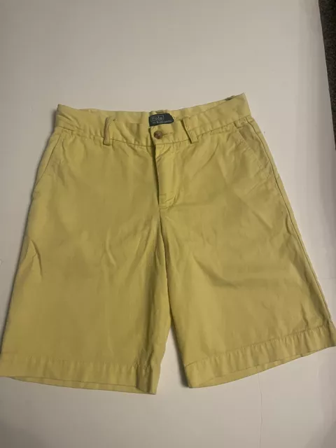 Ralph Lauren Boy/girls Lemon / Yellow Chino Shorts Age 12