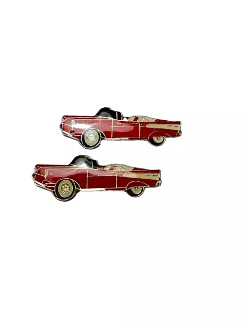 Custom Made Cufflinks Vintage Classic Cars 1957 Chevrolet Chevelle Chevy Coupe