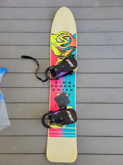 SIMS 1987 VINTAGE Pocket Knife Snowboard w/ original