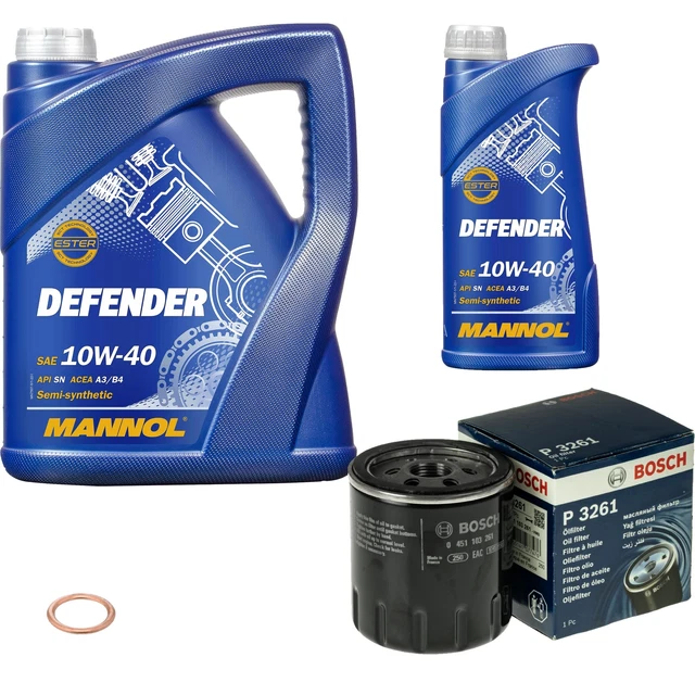 Kit De Cambio De Aceite Mannol 10W-40 + Filtro SM 106 Para Citroën C1, Peugeot 107/108