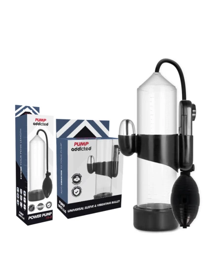 Pump Addicted Bomba Erección Rx3 Transparente Con Vibrador