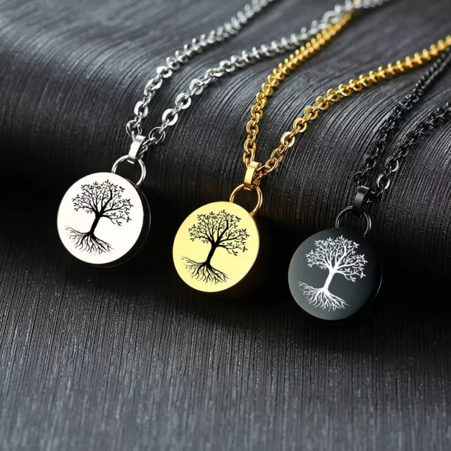 Urn Pendant Necklace Memorial Ash Keepsake Cremation Pendant Women Men Gift