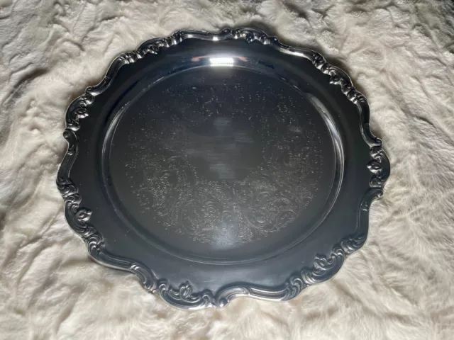 Antique 13” Gorham Arts & Crafts Ornate Art Nouveau Filigree Silver Plated Tray