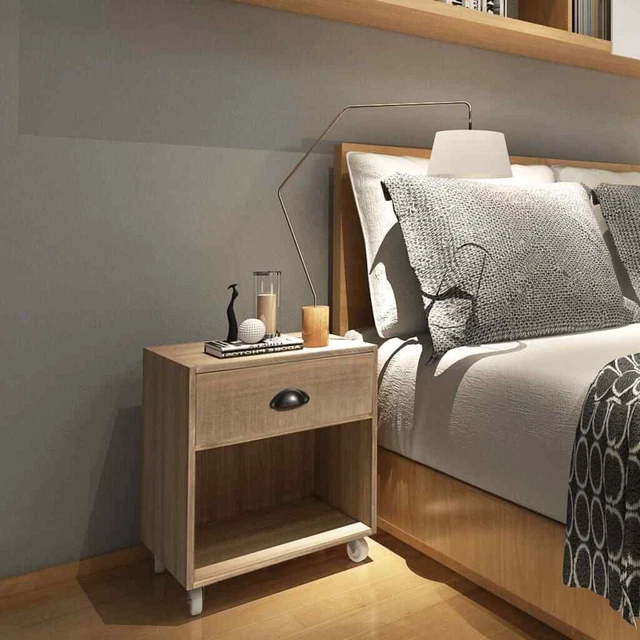 1/2x Bois Massif Table de Chevet Table de Nuit Armoire de Lit Chambre vidaXL