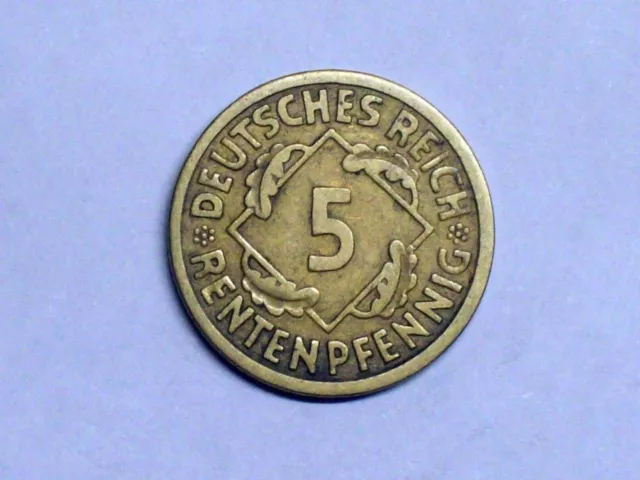 * 5 Rentenpfennig Deutsches Reich -Kursmünze- 1924 A