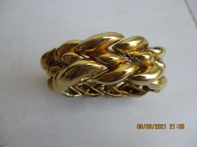 Bracelet Ancien Signé CARON PARIS - Métal Doré - Longueur 19-20cm - Très Bon état