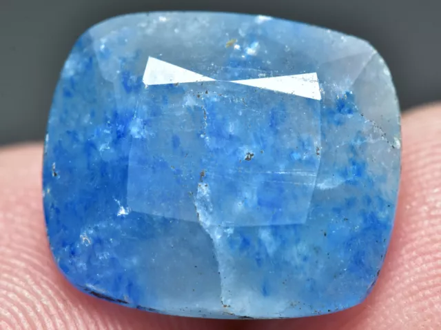 Natural Fluorescent Faceted Afghanite With Lazurite Inclusion 6.70 Carat