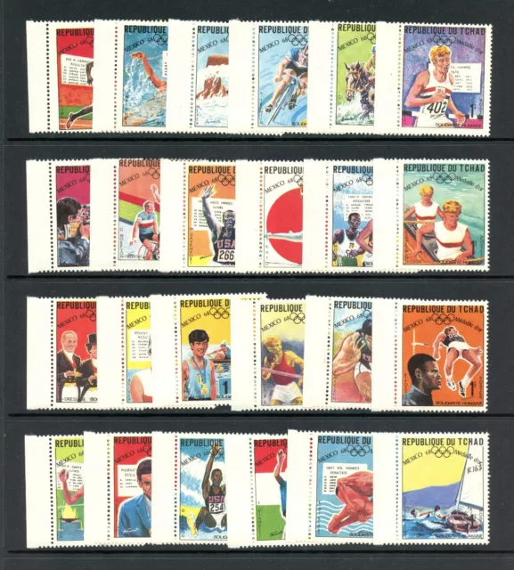 P946 Chad 1969 Olympiade Gewinner 24v. MNH