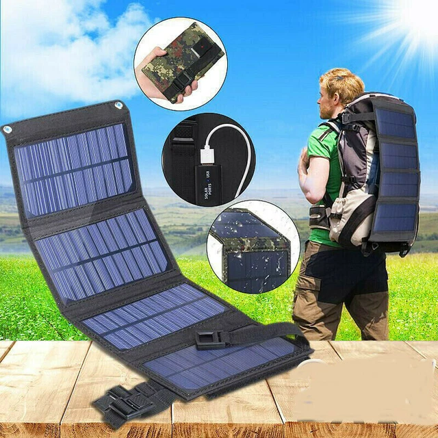 100W USB Interface Solar Panel Kit Folding Mobile Outdoor Power Camping Charger