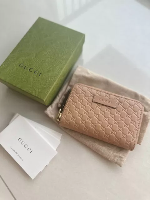 Gucci Microguccissima Leather Zip Around Mini Wallet NIB Authentic 544249