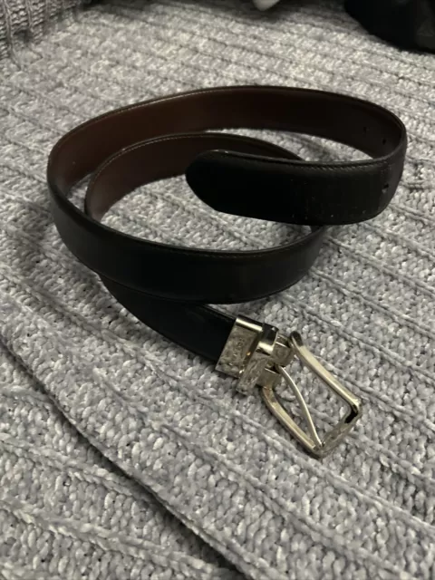 Cole Haan Leather Reversible Belt, Size 36, 90cm, Brown/Black