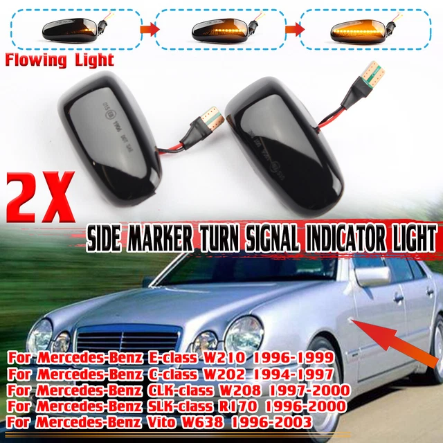 For Mercedes Sprinter W210 W202 W208 96-99 Dynamic LED Side Marker Signal Lights