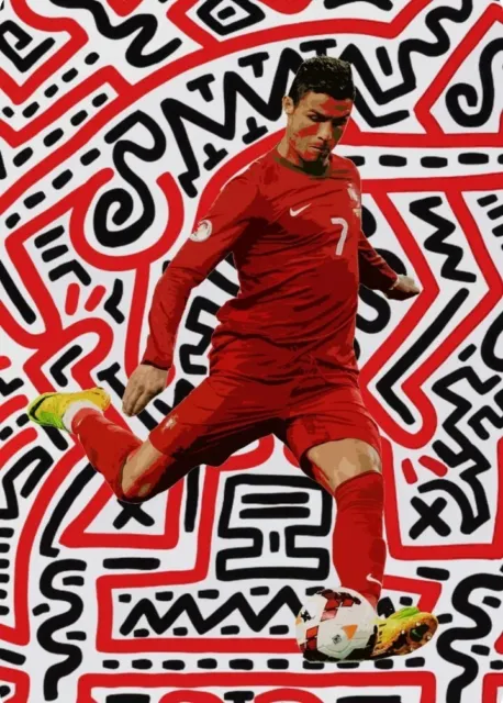 DEATH NYC Ltd Ed Signed Street art print 45x32cm Cristiano Ronaldo ⚽ Futbol Star