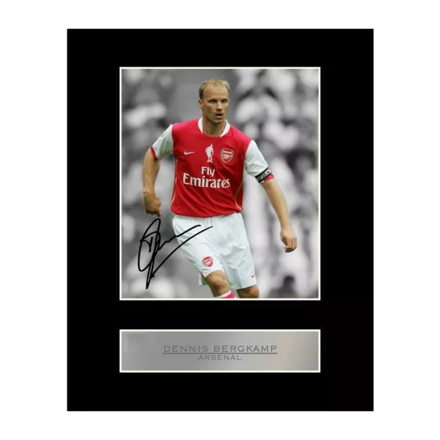 Dennis Bergkamp Signed Mounted Photo Display Arsenal FC