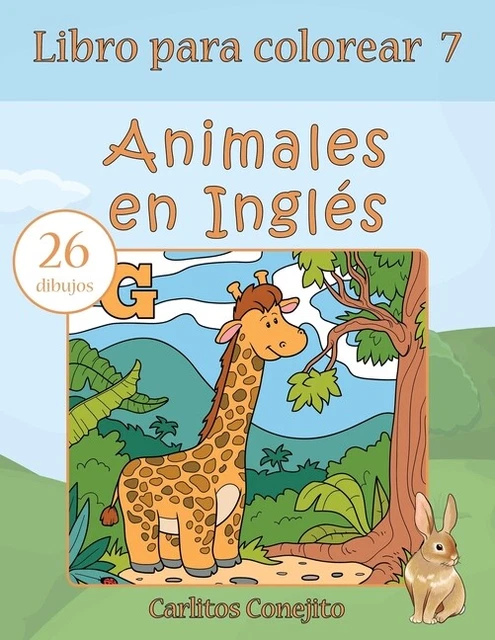 LIBRO PARA COLOREAR Animales en Ingl?s: 26 dibujos EUR 10,35 - PicClick FR
