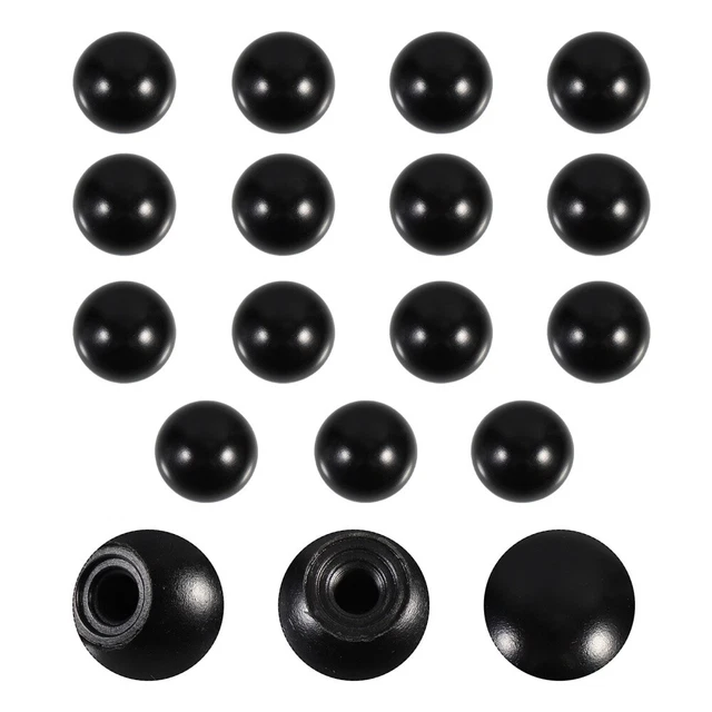 15 Pcs Handle Ball Nut Bakelite Lugnuts Round Knob Screw Caps