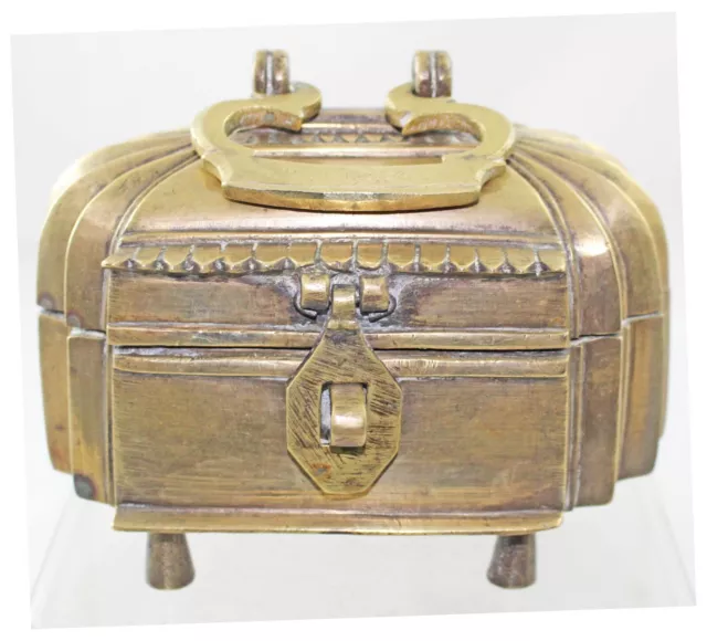 19TH Century PERSIAN 'QAJAR PERIOD' BRASS CASKET OR BOX