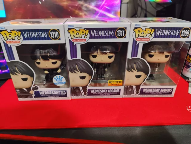 Funko Pop! Wednesday Addams Lot of 3 Hot topic - Funko Shop Exclusive