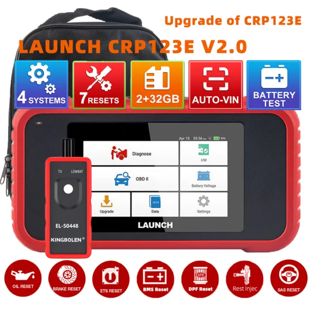 LAUNCH® CRP123i OBD2 Scanner ABS SRS Code Reader Check Engine Car Diag