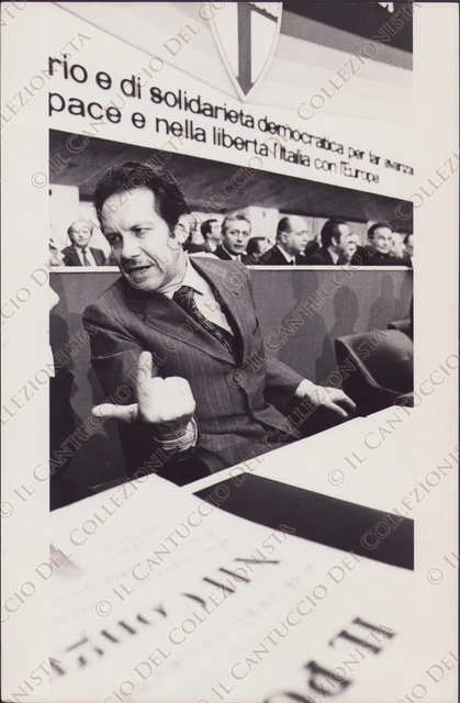 1973 Flaminio Piccoli politico segretario Democrazia Cristiana Foto Sabatini