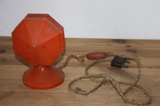 Joli petite Lampe Vintage Orange en plastique