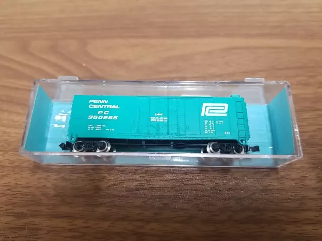 Vtg Atlas N Scale 3302 Penn Central 40 ft Plug Door Freight Boxcar PC 350265 NOS