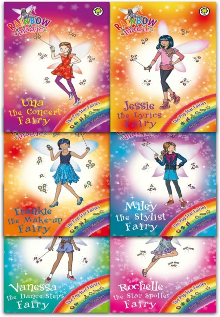 Rainbow Magic Series 17 Pop Star Fairies Collection Daisy Meadows 6 Books Set